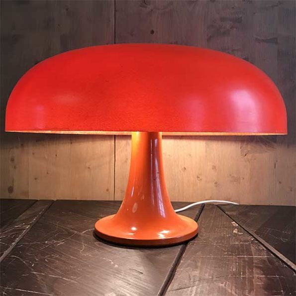 First Edition of a Nesso Table Lamp by Artemide orange